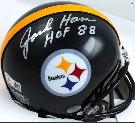 Jack Ham Signed Steelers Mini Helmet Inscribed "HOF 88"