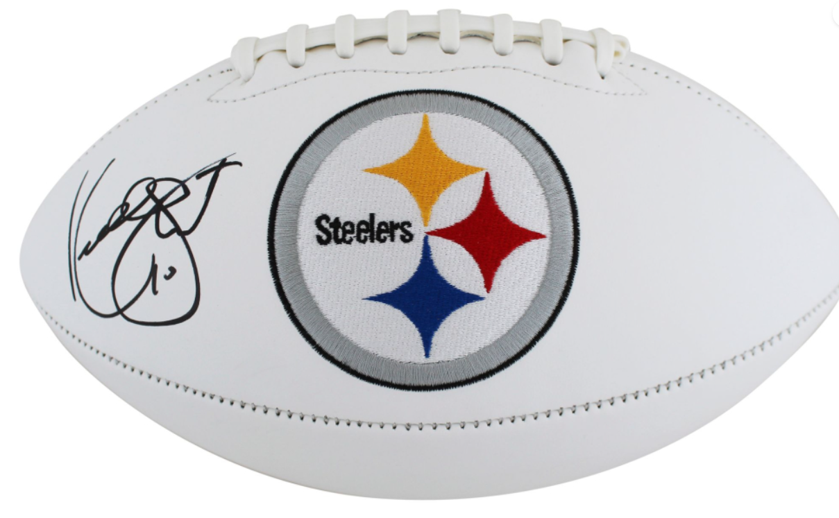 Kordell Stewart Signed Steelers Logo Football