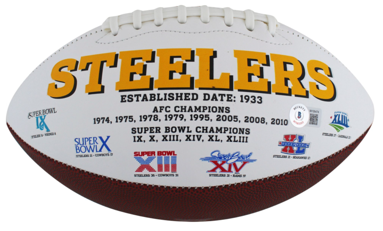 Kordell Stewart Signed Steelers Logo Football