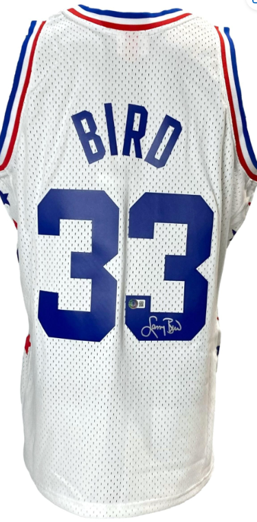 Larry Bird Signed All-Star Mitchell & Ness Swingman Jersey