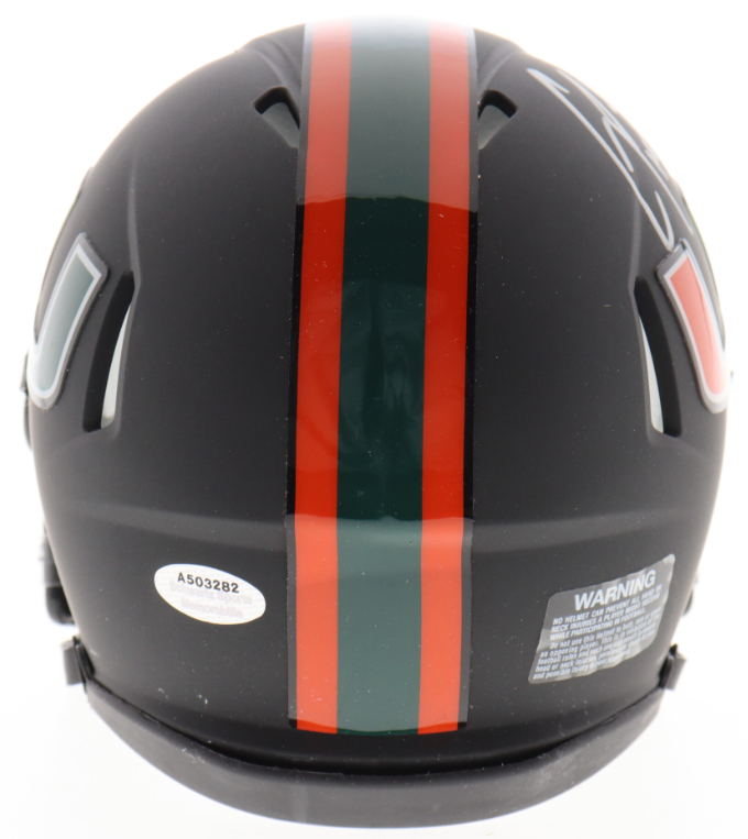 Clinton Portis Signed Miami Hurricanes Mini Helmet