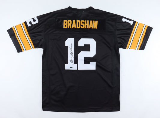 Terry Bradshaw Signed Pittsburgh Steelers Micthell & Ness Jersey