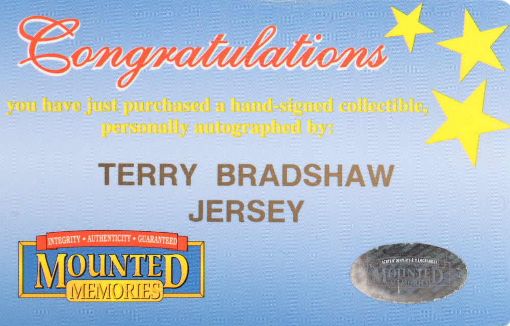 Terry Bradshaw Signed Pittsburgh Steelers Micthell & Ness Jersey