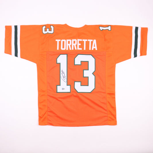 Gino Torretta Signed Miami Hurricanes Jersey