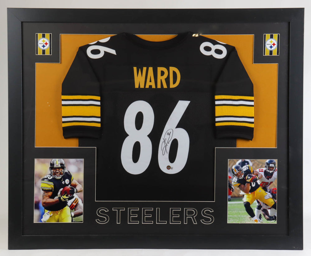 Hines Ward Signed Pittsburgh Steelers Custom Framed Jersey