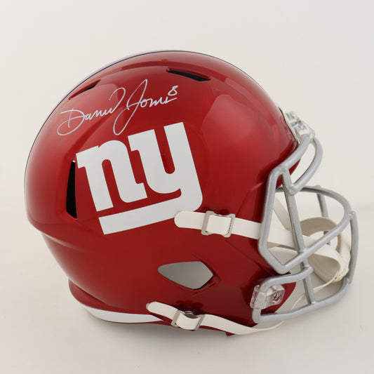 Daniel Jones Signed New York Giants Full-Size Helmet