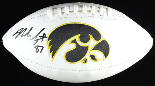 Noah Fant Signed Iowa Hawkeyes Logo Football